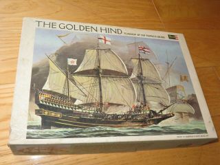 Vintage 1965 Revell The Golden Hind Ship Model Flagship Of Sir Francis Drake