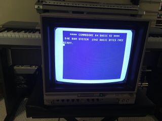 Vintage Color Commodore 64 Monitor Model 1702 - Cable