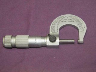 Vintage Brown & Sharpe Micrometer 0 - 1 