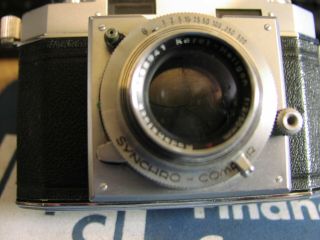 Agfa Karat 36 35mm Slr Film Camera.  W/ Hellion Lens Synchro - Compur Shutter