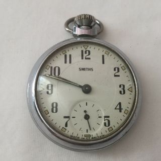 Vintage Smiths Chrome Pocket Watch