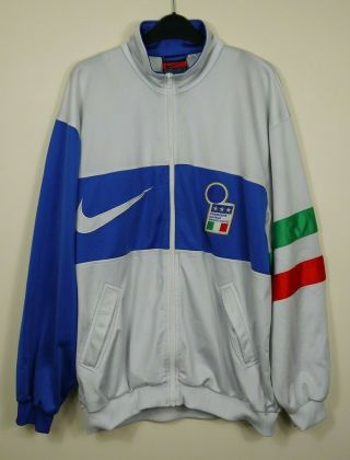 Italy Nike Football Training Jacket 1996/1997/1998 Vintage Italia Shirt Size L
