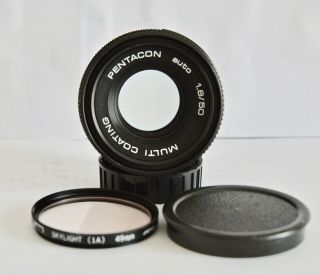 Pentacon F1.  8 50 Mm.  Standard Lens.  M42 42 Mm.  Pentax Screw Mount.  Digital Or Film