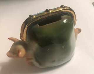 Vintage Fairing Pig In Coin Purse Bank,  Mark Germany