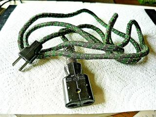 Vintage 6 Ft.  Cloth Power Cord For Heatmaster Waffle Iron Model 307