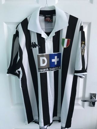 Juventus Retro Vintage 1999 - 00 Home Shirt Kappa Mens Large Exc