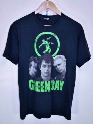 Green Day Vintage T - Shirt Tour Concert Album Black Rock Band Size Medium