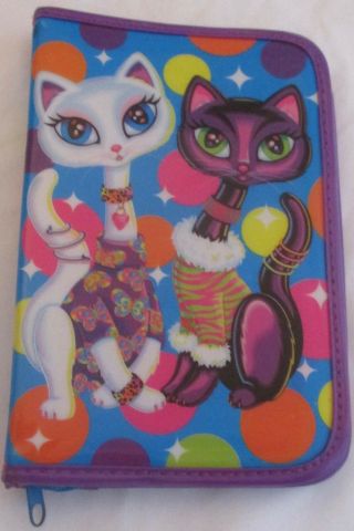 Lisa Frank Pencil Bag Pouch Zippered Siamese Cats Kittens Vintage