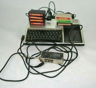 Texas Instruments Ti - 99/4a Computer With 7 Cartridges Games Kinda