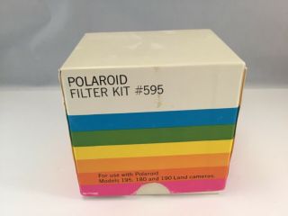 Polaroid 595 filter kit Land Camera model 180 camera Hood 2 filters case 4