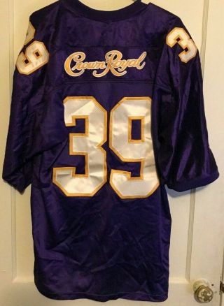 Crown Royal Whisky 39 Stitched Football Jersey Mens Sz XL Vikings NFL Vintage 6