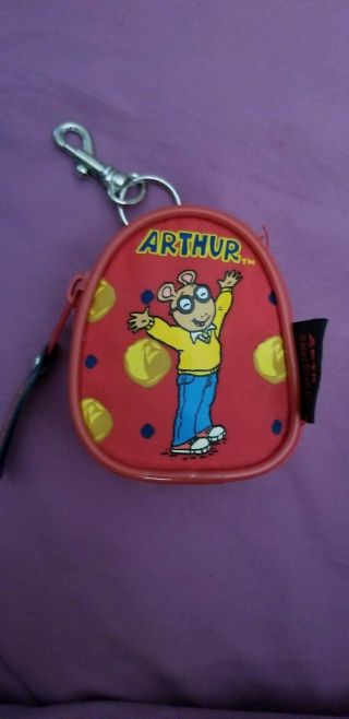 Arthur Mini Backpack Coin Purse Key Chain Bag Clip Vintage 1998 Marc Brown