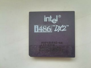 Intel A80486dx2 - 66,  Sx911,  Intel 486 Dx2 - 66,  Vintage Cpu,  Gold