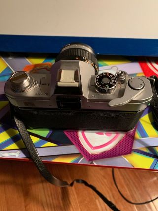 Vintage Canon FTb 35mm SLR Film Camera Silver with Canon Lens FD 35mm 1:3.  5 3