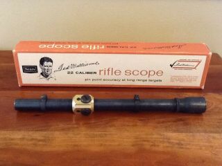 Vintage Sears Ted Williams 22 Caliber Rifle Scope Box With Scope