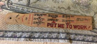 Vintage Wooden Fanny Paddle,  " Put Me To Work " A Spanking Stick For All Occasions