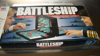Vintage 1990 Battleship Classic Navel Board Game Milton Bradley 100 Complete Mb