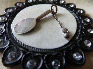 Vtg Sterling Ping Pong Paddle Charm With Attached Ball