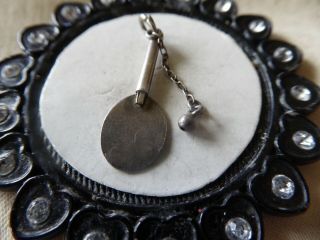 Vtg Sterling Ping Pong Paddle Charm With Attached Ball 2