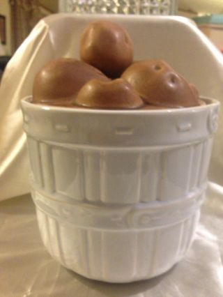 Vintage Mccoy Ceramic Basket Of Potatoes Cookie Jar 0274 Made In Usa