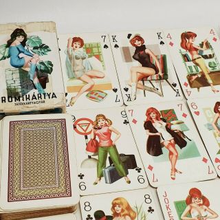 Playing Cards Card Deck Pin Up Slick Chicks Sexy Lady Hungary 1960 