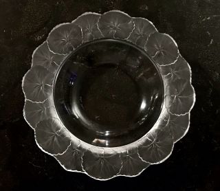 Vintage Lalique French Crystal Honfleur Large Bowl