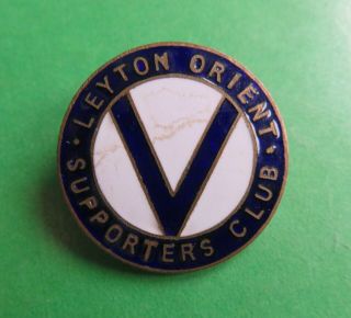 Leyton Orient Supporters Club Vintage Enamel Pin Badge 1940s