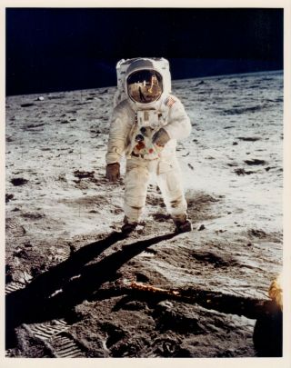 Neil Armstrong,  Buzz Aldrin At Lunar Module Apollo 11 Vintage Nasa 8x10 Photo