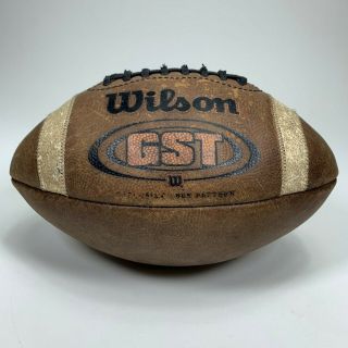 Vintage Wilson Gst Leather Adult Football Ncaa F1003 Nfhs Usa See Notes/repair