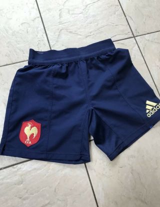 Small Mens Vintage Adidas France Rugby Shorts Football Festival