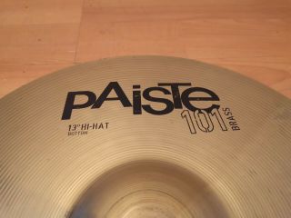 Vintage Paiste 101 Brass 13 " Hi - Hat Cymbal Bottom Hi - Hat Cymbal Made In Germany