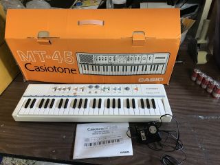 Vintage Casio Mt - 45 Casiotone Analog Electronic Keyboard Piano W/box Nm
