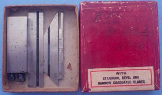 Vintage Starrett No.  453 Precision Square 4 Die Makers Metal Inspection