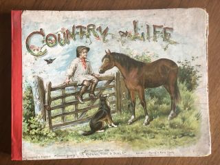 1896 Country Life Raphael Tuck & Sons Pop - Up Book Victorian Children 