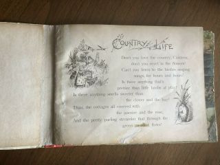 1896 Country Life RAPHAEL TUCK & Sons POP - UP Book Victorian Children ' s England 7