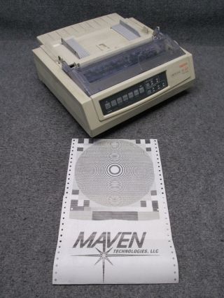 Vintage Okidata Ge7000a Microline 320 Turbo 9 - Pin Dot Matrix Printer