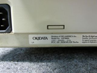 Vintage Okidata GE7000A Microline 320 Turbo 9 - Pin Dot Matrix Printer 8