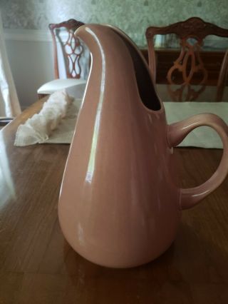 Vintage Russel Wright American Modern 11 " Water Pitcher,  Coral Terracota Color