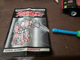 1993 Vintage Hasbro Transformers G2 Side Swipe Complete Action Figure Sideswipe 3