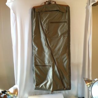 Vtg Hartmann Leather Tweed Hanging Garment Bag Folding Luggage No Shoulder Strap 7