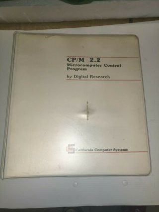 8 " Floppy Digital Research Cp/m 2.  2 California Computer Systems