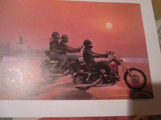 Vintage 1980 AMF Harley Davidson - Martin Hoffman Print Copies 18 x 9.  25 2