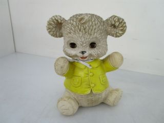 Vintage Edward Mobley Co.  1962 Sleepy Eyes Teddy Bear Squeeze Squeaky Rubber Toy