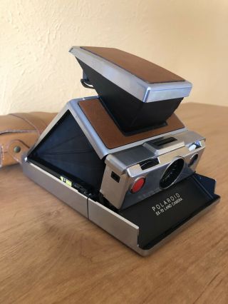 Vintage Polaroid Folding Sx - 70 Instant Analog Camera With Case