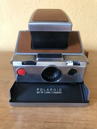 Vintage Polaroid Folding SX - 70 Instant Analog Camera With Case 2