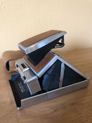 Vintage Polaroid Folding SX - 70 Instant Analog Camera With Case 4