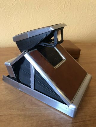 Vintage Polaroid Folding SX - 70 Instant Analog Camera With Case 6