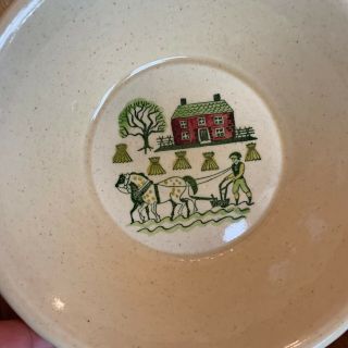 3 vintage Metlox Poppytrail Homestead Provincial 8 ' basketweave tab handle bowls 2
