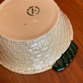 3 vintage Metlox Poppytrail Homestead Provincial 8 ' basketweave tab handle bowls 4