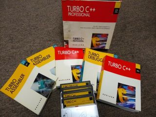 Borland Turbo C,  Professional Floppies,  Assembler,  Box - Vintage